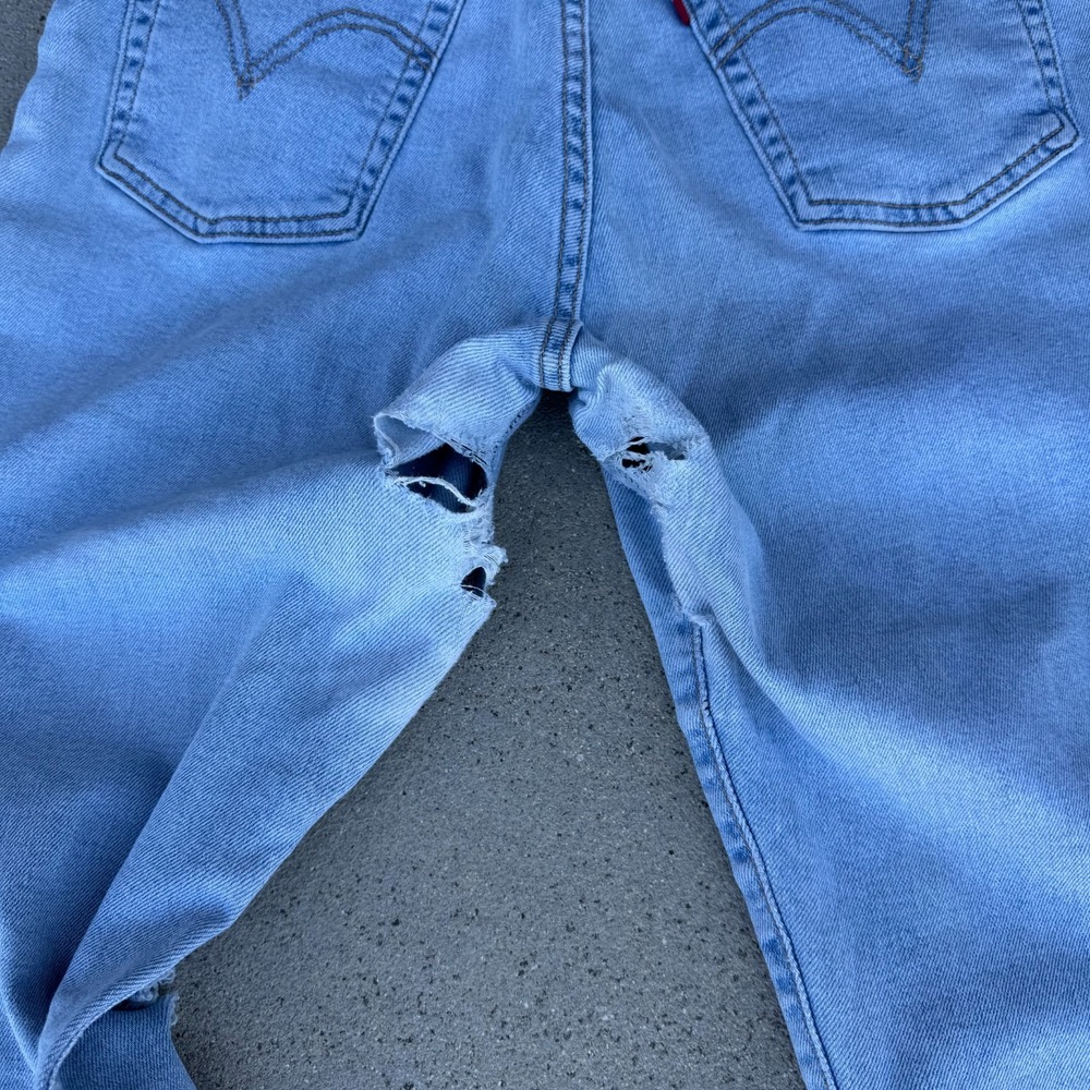 Levi's Ribcage Straight Ankle Jeans Women 29x27 Blue Denim Pants - Picture 10 of 12
